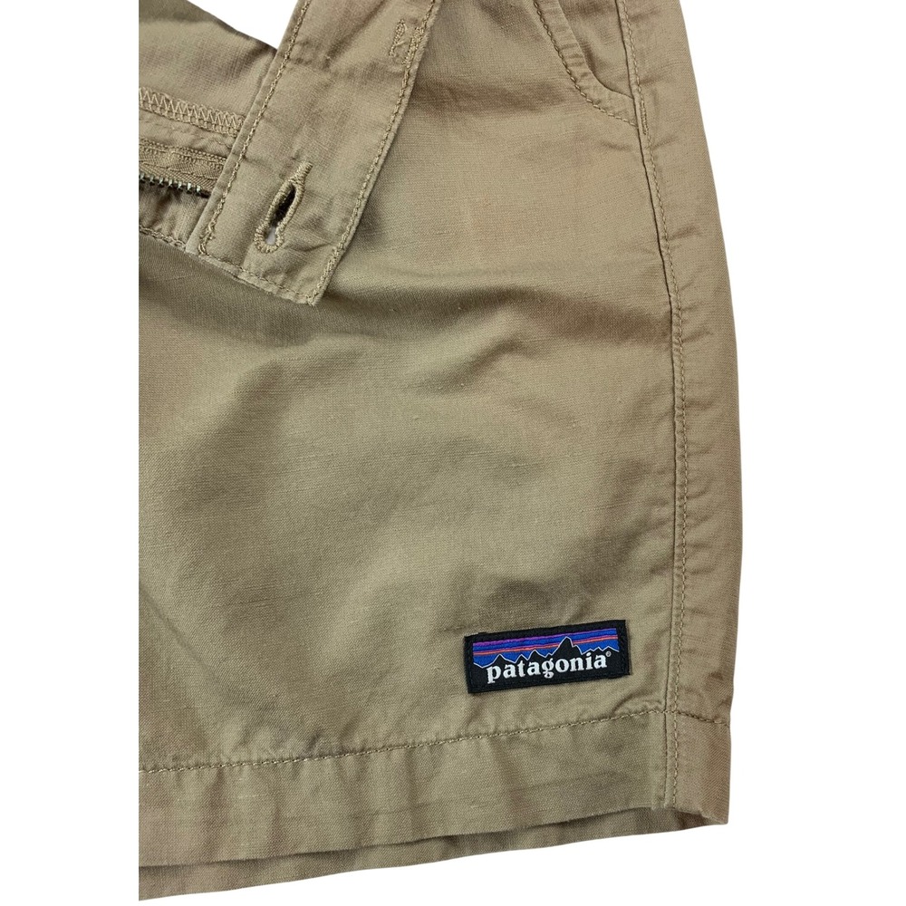 Patagonia Mens Stand Up Shorts 33 Khaki Tan Organic Cotton Hemp 57756 SP22 7in - Picture 4 of 11